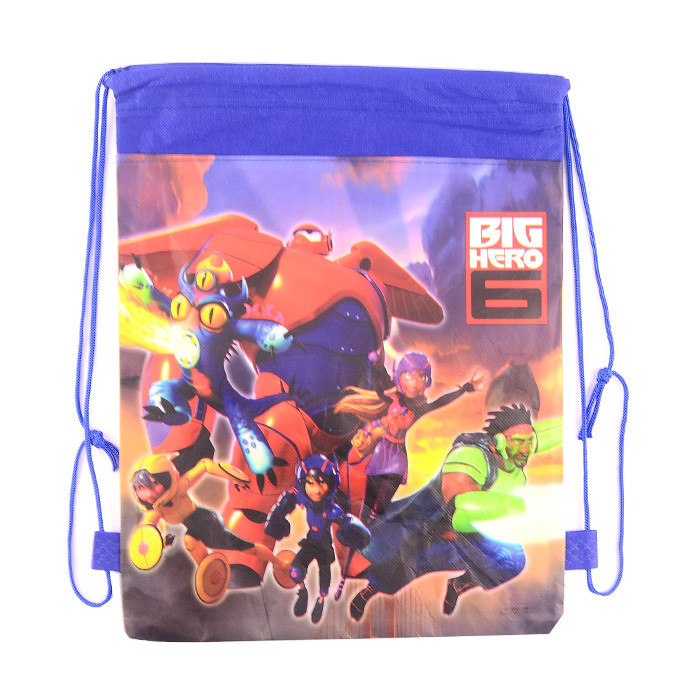 New ! 1pic Big Hero 6 School Bags Baymax Kids Drawstring Backpack& Bag For Kids Baymax (5)