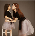 Summer matching mother daughter dresses mother and daughter clothes family look T shirt skirt set family