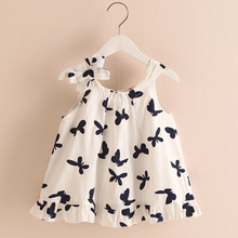 Girls Dresses Butterfly Bow Girl Party Dress Sleeveless Summer New Children Summer Dress Fashion Kids Clothes 2247C
