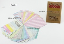 Masking Sticker Set 27 Pieces Multicolour Patterns Pastel Version