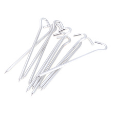 Survival Travel Kit 10pcs 17 5cm Outdoor Camping Hiking Aluminum Tent Pegs Stakes Hook Ground Pin
