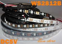 1m 5m WS2812B Smart led pixel strip Black White PCB 30 60 144 leds m WS2812