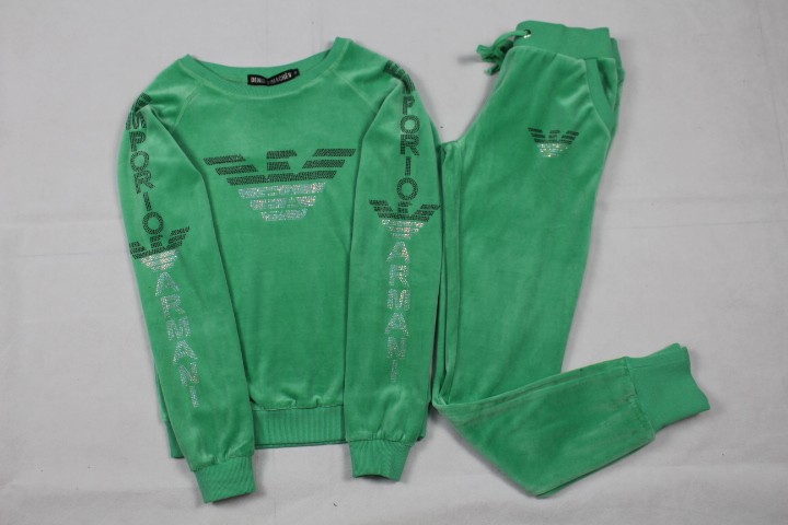 S-XXL 2015 New Sport Suit Women Cotton Sweatshirt 2 piece set women O-Neck long sleeve Hot drilling Print tracksuits sport suits green