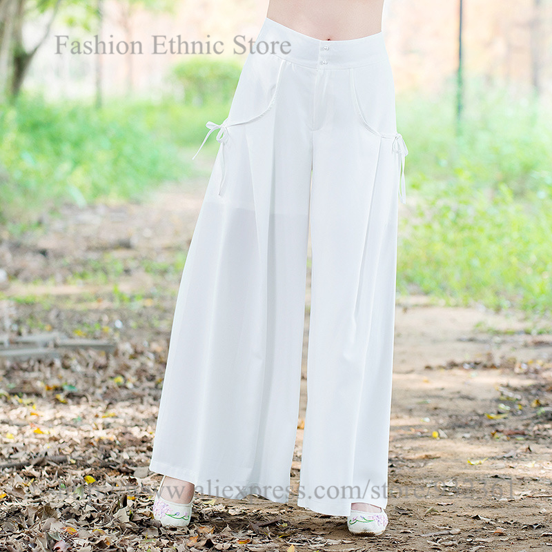 long white linen pants