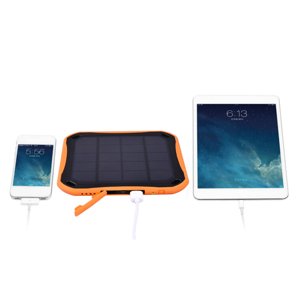 5600mAh Solar Charger Waterproof Phone External Battery Dual USB Power Bank for Iphone 5/5s/6/6s 8 LEDs Cable as Gift 5600mAh Solar Charger Waterproof Phone External Battery Dual USB Power Bank for Iphone 5/5s/6/6s 8 LEDs Cable as Gift