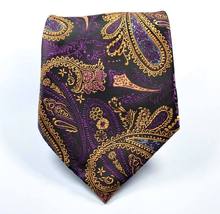 NT0359 Orange Purple Paisley Man s New Smooth Jacquard Woven Silk Polyester Tie Classic Business Party
