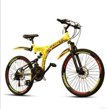 21 high speed 26 inches Spoked wheel foldable Tire with  double disc brake Foldable Mountain bike  bicycle  069