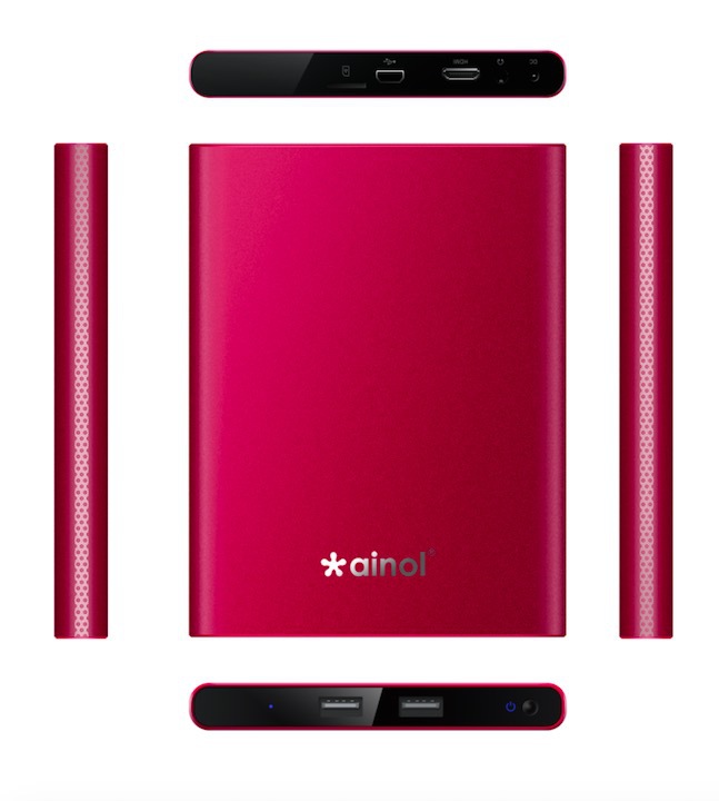 Оригинальный красный Ainol мини-пк окна 8.1 OS 2 ГБ RAM 32 ГБ ROM Intel батарея Z3735F 7000 мАч 4.0 HDMI порт пк