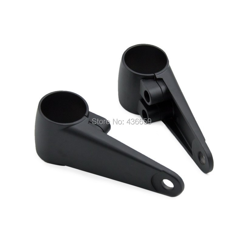 Motorcycle Pair Black 35mm 39mm 41mm Universal Headlamp Bracket Side Mount Headlight Brackets