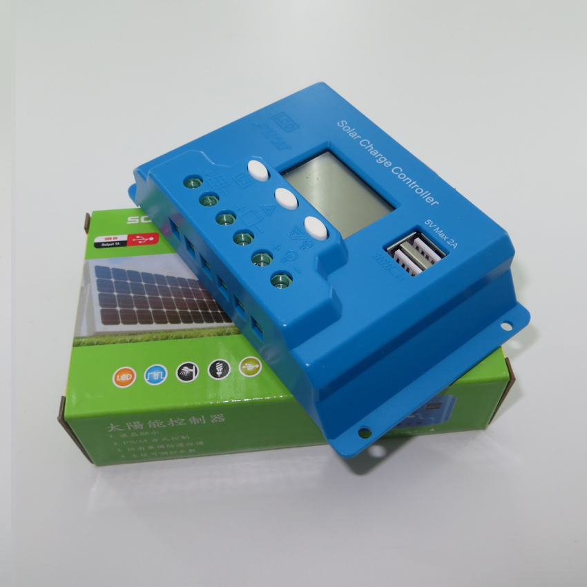 New type 30A 12V 24V intelligence Solar cells Panel Battery Charge Controller Regulators LCD 5V USB voltage adjustable