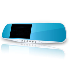 2015 New 4.3 inch Car Camera Mirror Full HD 1080P Car Rearview Mirror With Camera Video Recorder Car DVR 2 Camera Parking