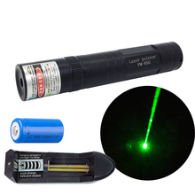 Green laser pointer green point laser flashlight with rechargeable 16340 battery and charger H024