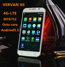 4G LTE Phone VERVAN X6 MTK6752 octa Core 4G RAM 32G ROM 5 1 Metal Frame