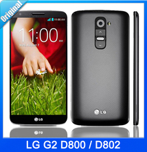 Original unlocked LG G2 D802 mobile phone 13MP Camera Quad core 5.2 inch Touch Screen Android OS Free shipping