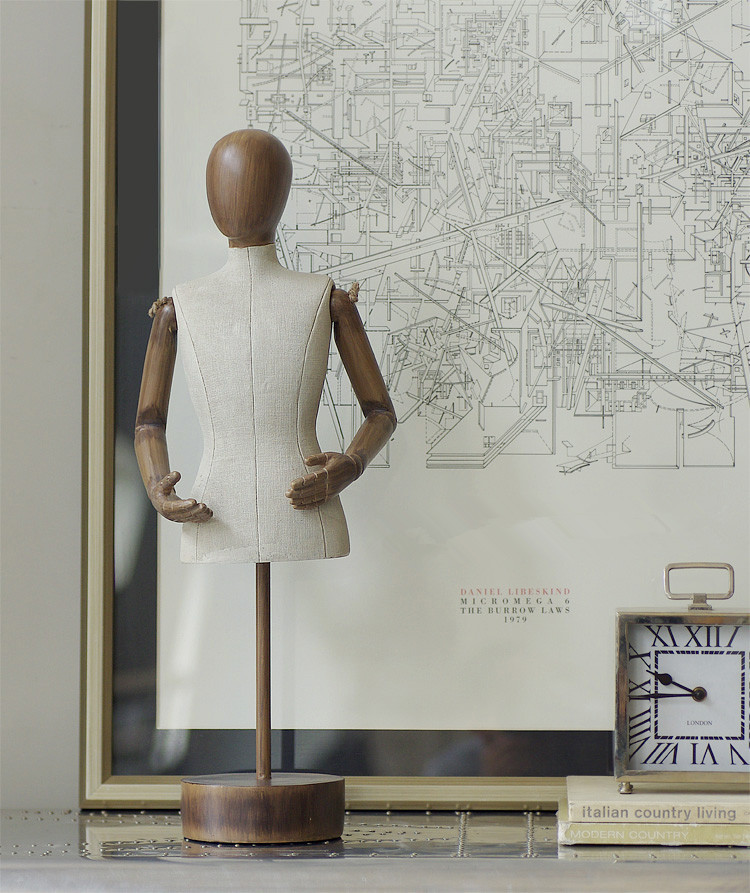 Shabby Chic Style Mannequin Fabric Altered Art Linen Covered Dress Form