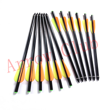 12pcs free shipping 34cm hunting archery bow arrow with arrow tips arrow broadhead fiberglass crossbow arrow