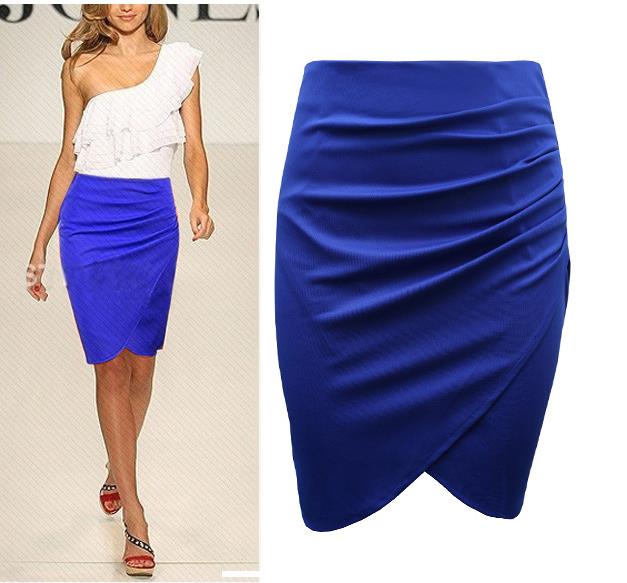 Office Woman Skirt summer Knee length Pencil Skirts 2015 Plus Size Casual Formal Step OL Suit