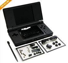 Для nintendo DS Lite багровый черный цвет корпуса комплект корпуса для nintendo DS Lite для NDSL DSL жилья оболочки корпуса черный цвет