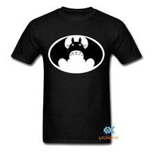 My Neighbour Totoro t shirt VS batman tshirt mashup harajuku Style anime Top brand clothing Men Women Graphics Design T-Shirt