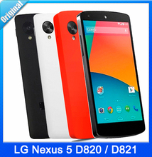 Original LG Nexus 5 D820 Cell Phone Android 4.4 GPS WiFi NFC Quad Core 2GB RAM 32GB ROM 4.95″ inch IPS Refurbished Free Shipping