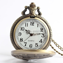 Wholesale high quality Movie Jewelry the hunger game Retro Necklace Pocket watch bronze vintage bird pocket