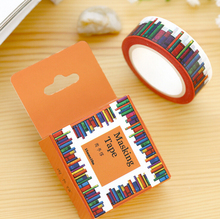 1Box New 1.5CM Wide Amazing Library Books Washi Tape DIY Scrapbooking Sticker Label Masking Tape School Office Supply H1277