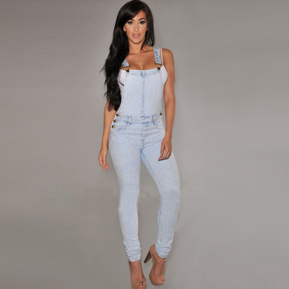 white jean jumpsuit