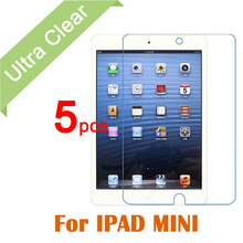 5pcs/lot New 2016 Clear HD Glossy LCD Screen Protector For Apple iPad Mini 1 2 3 Tablet PC Transparent Protective Film +cloth