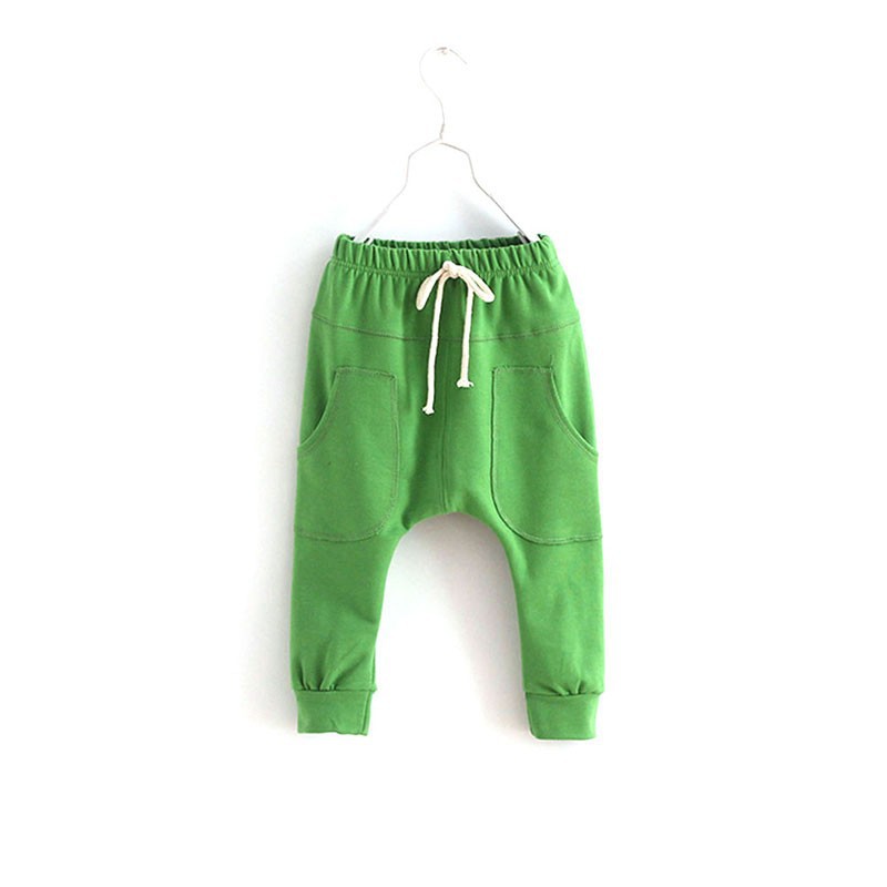 Girl Sports Trousers Toddler Children Jersey Harem Pants Baby Boy Jersey Bottoms 2-7Y.