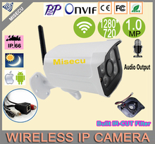 New onvif wifi ip camera 720p 1280*720P 1.0mp audio IP camera onvif P2P wireless Outdoor Security network IP CCTV Iphone Android