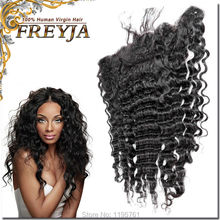 Indian Virgin Hair Lace Frontal Pop deep Wave Lace Frontal Closure Ear To Ear Lace Frontal Closures With Baby Hair free shipping