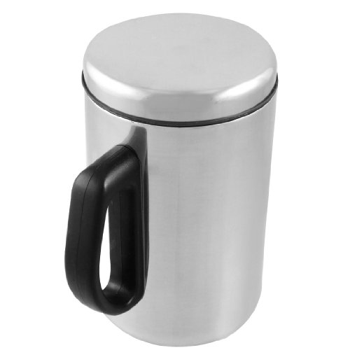 HOT SALE!New 500ml Silver Tone Stainless Steel Drink Container Tea Coffee Cup Mug Gift