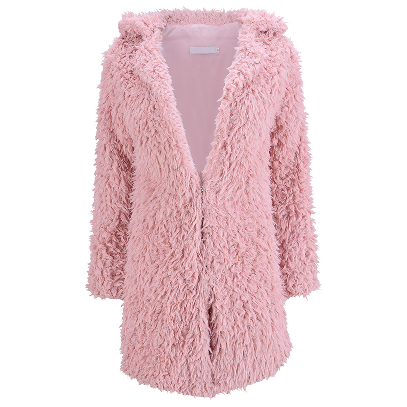 Hot sale plus size faux lamb wool coat winter Women plus size faux fur coat Black Pink red ...