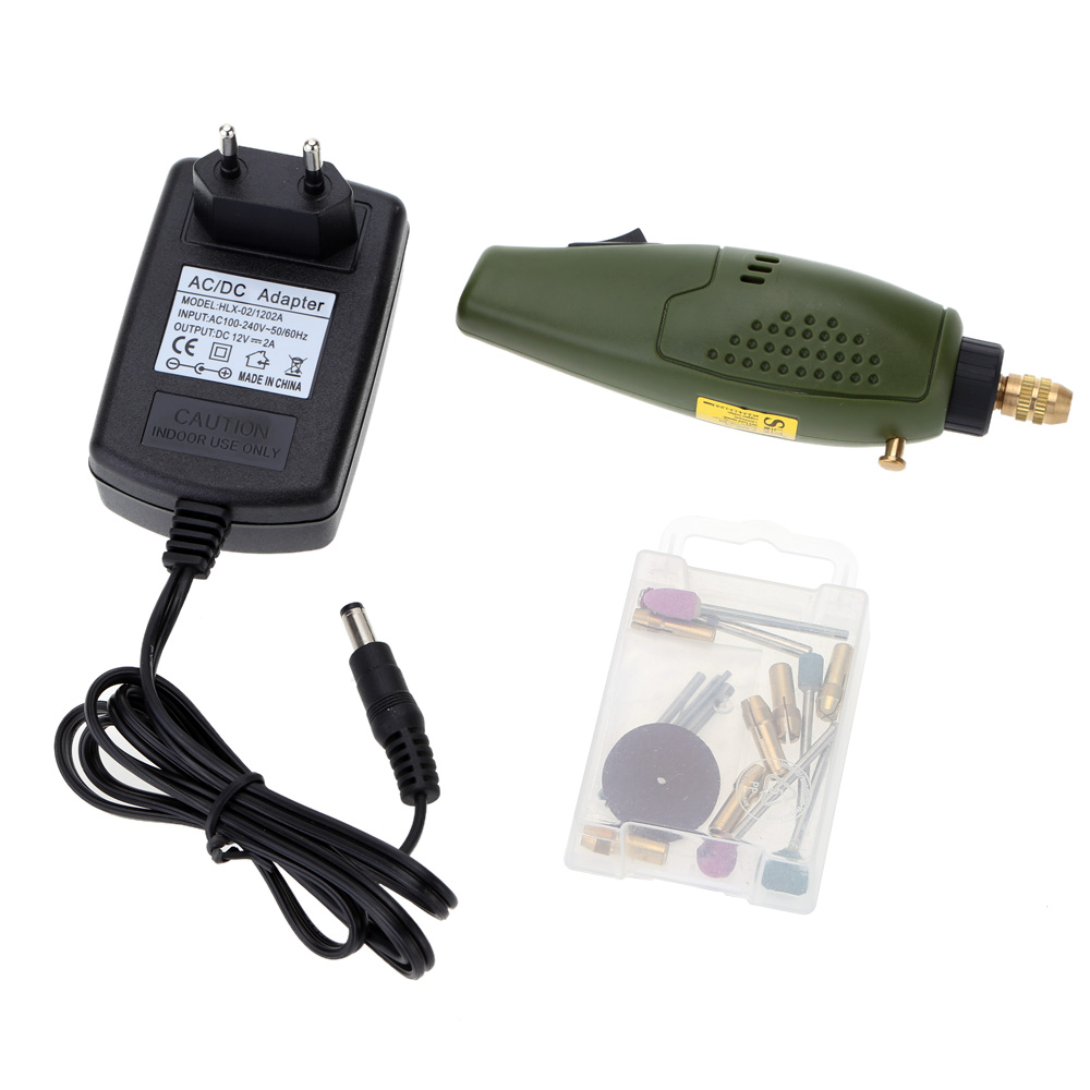 Mini Bohrmaschine Bohrer Set Elektrisches Bohren Polieren Schleifset mit Zubehör