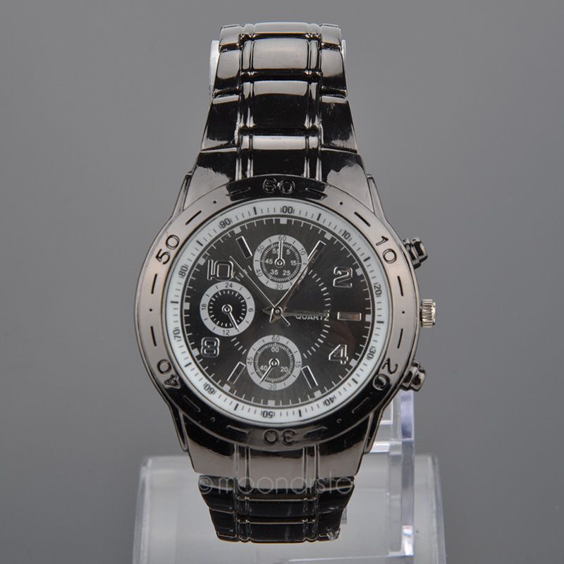 2014 New Clock Fashion Men watch Stainless Steel Quartz watches business smart luxury Wrist Watch regolio