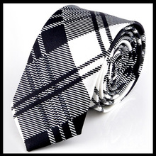 White Chequers Plaid Men’s Neckties Korean ties for man Formal Business Retail wholesale Free shipping