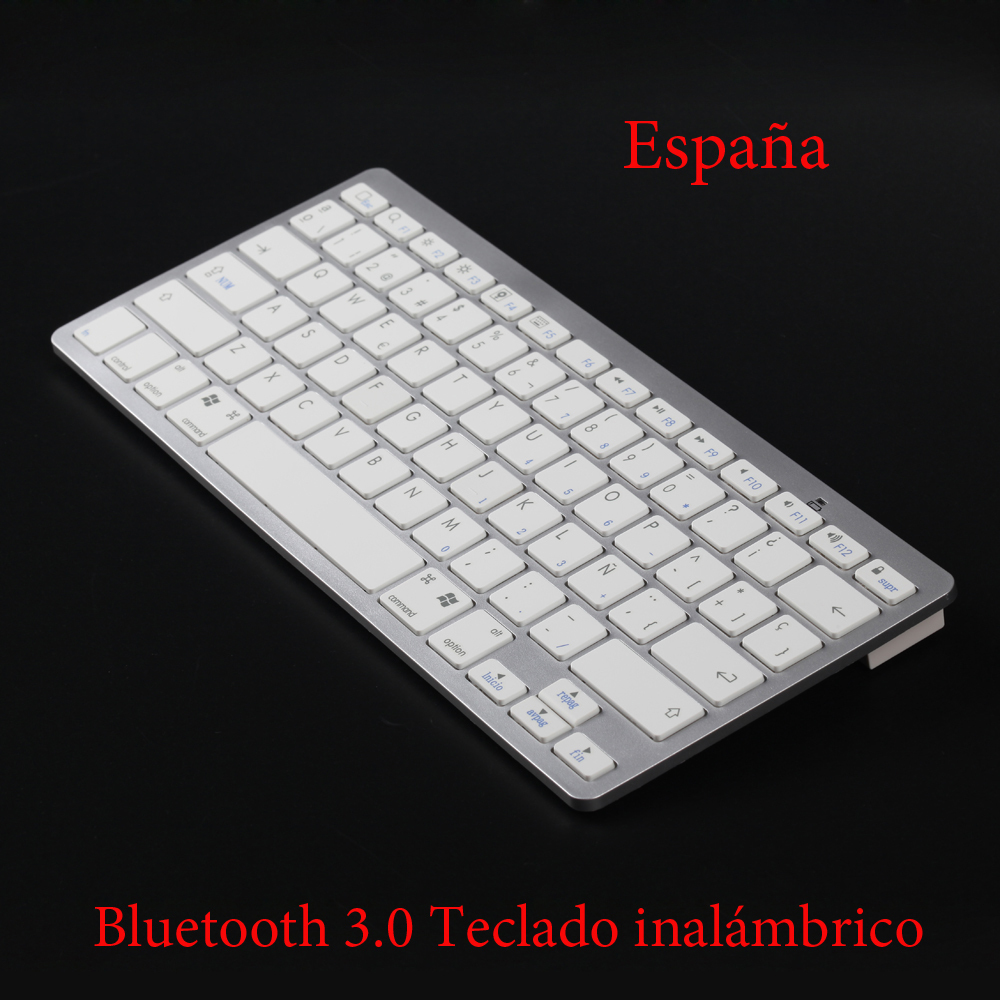 Spanish Keyboard Super Slim Wireless Bluetooth Keyboard for iPad iPhone 5s OS Android Window Mobile Symbian