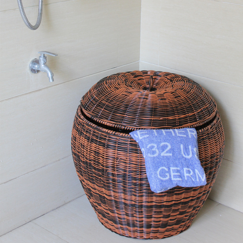 Japanese bamboo cane plastic laundry basket of dirty clothes large storage baskets Laundry