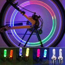 1 Pair Bike Car Motorcycle Wheel Tire Valve Colorful LED Flash Lights Lamps 2KLF