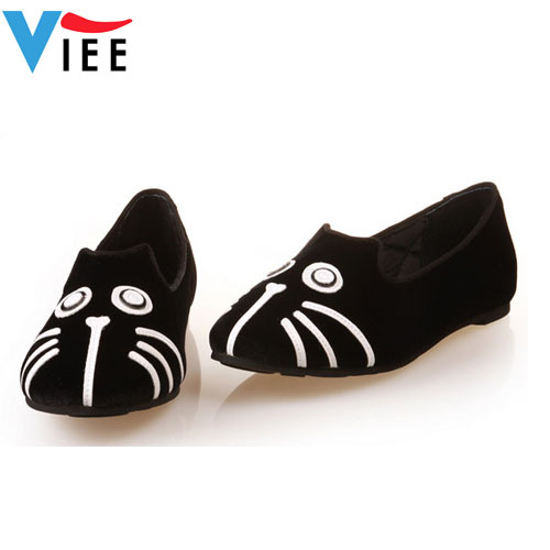 Гаджет  2013 fall cat and dog women flats brand shoes for girls and ladies fashion flat shoes for women loafers freeshipping H0085 None Обувь