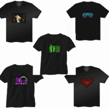 Sale Sound Activated LED T Shirt Light Up Flashing Equalizer EL LED T-Shirt Men LED Clothes skull flash 3d printed t-shirts