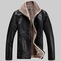 2016 new winter men s thick leather jacket short paragraph Men s casual leather jacket plus