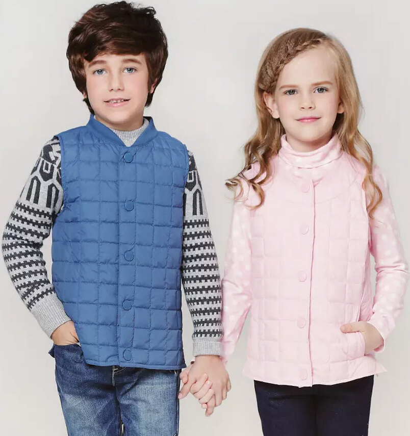 2015 children winter Outerwear Coats Girls Boys vest hooded vest Kids windbreaker Jacket 100% cotton coats Q244505