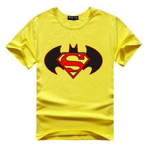Hot Batman v Superman Short Sleeve Homme Print T Shirt Casual Creative Loose Tops DC Fans Movie Summer Cotton T-shirts BVS