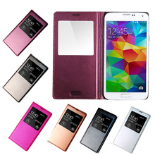 Original Flip Leather Mobile Phone Bag Case Accessories For Samsung Galaxy S6 S5 S4 i9600 Cover