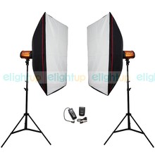 Photography Studio Soft Box Flash Lighting Kits 500ws Godox Storbe Light+Softbox+Light Stand+Trigger Receiver Photo Studio Set