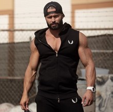 Men Cotton Hoodie Sweatshirts fitness clothes Gym bodybuilding tank top men Sleeveless sport Tees Shirt Casual golds gym vest