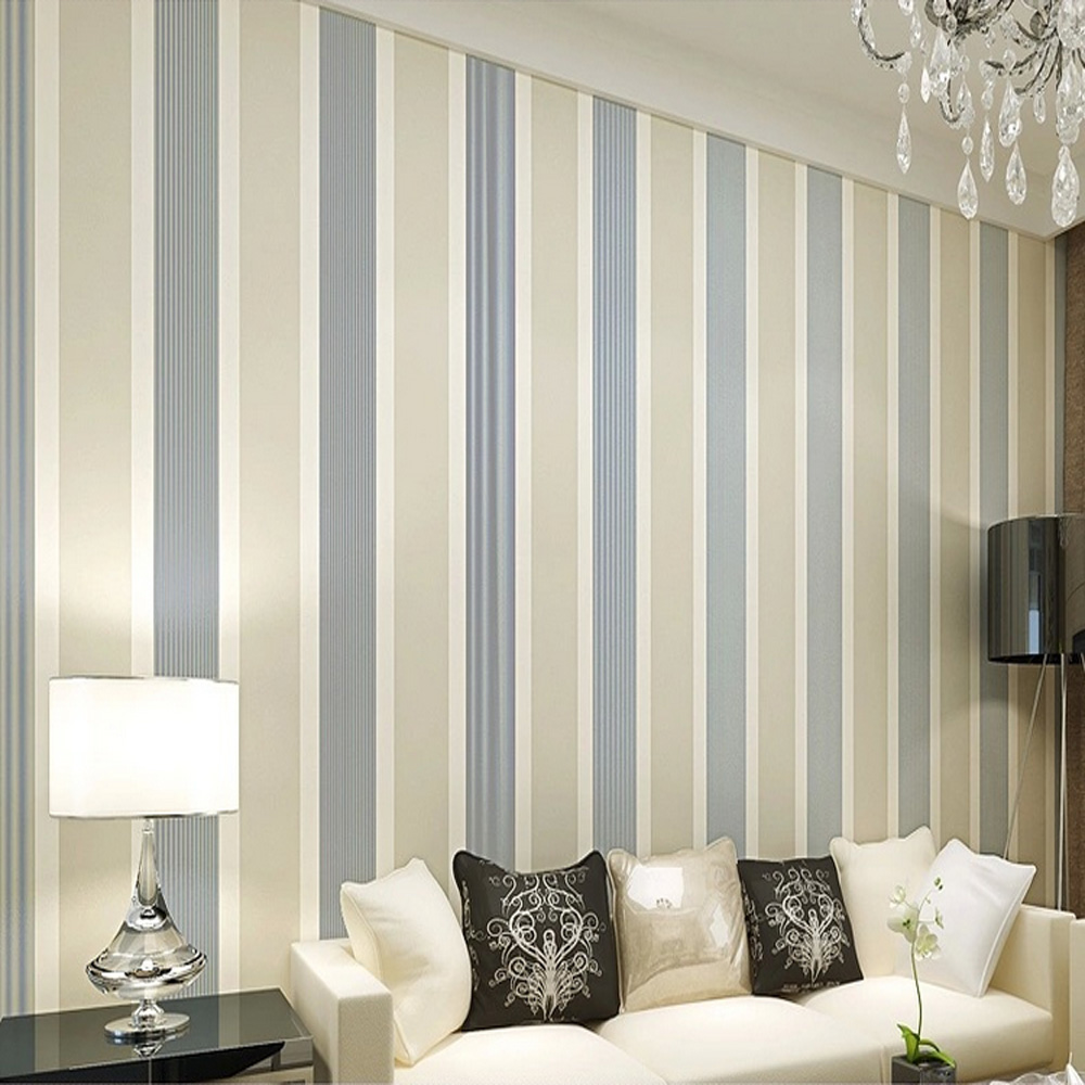 Hoge kwaliteit beige gestreepte behang koop goedkope beige ...