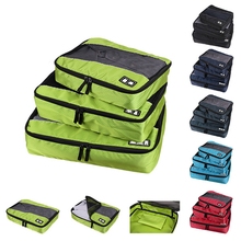 3 Pcs Set Nylon Packing Cubes For Clothes Lightweight Luggage Travel Bags For Shirts Waterproof Duffle