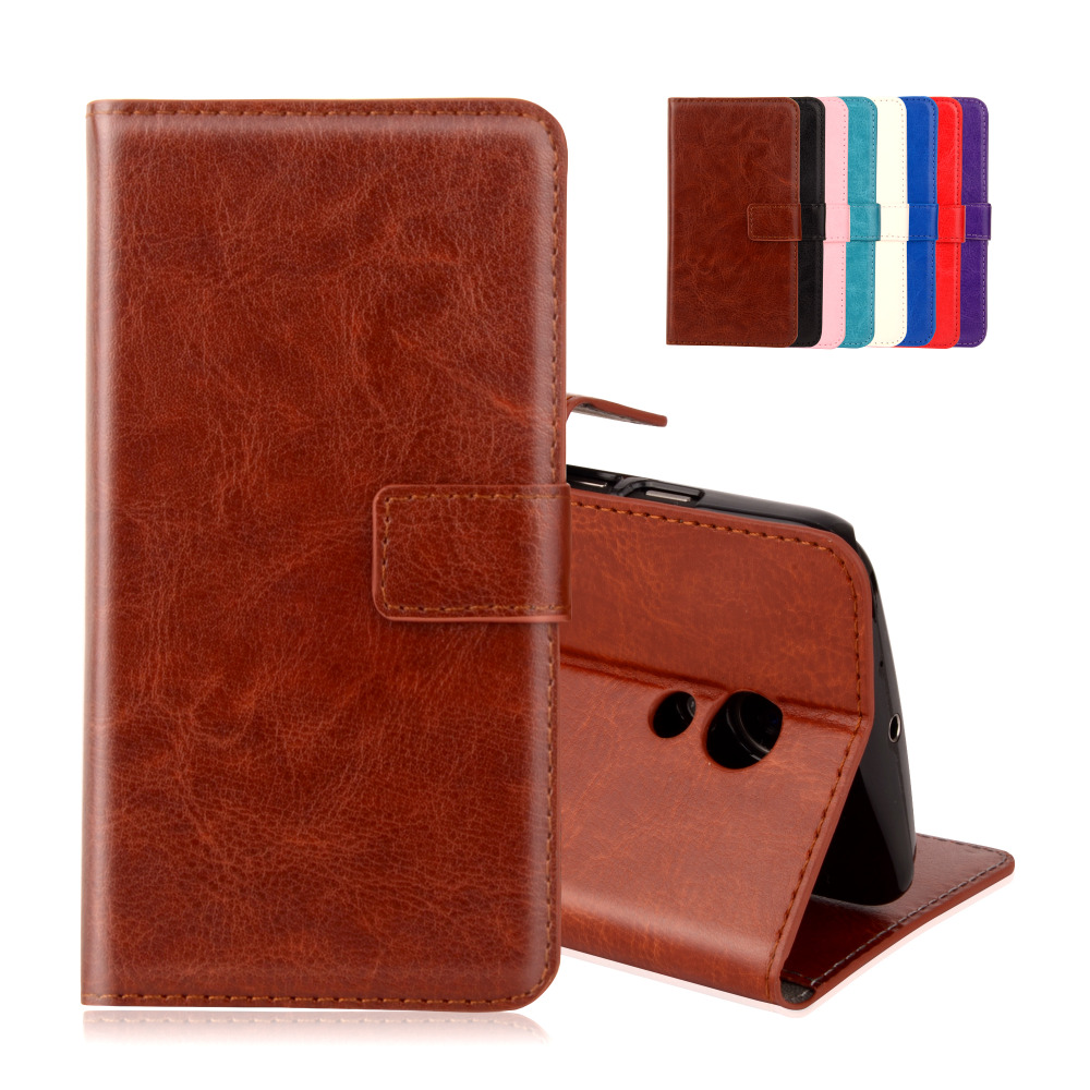 Retro Wallet Style Flip PU Leather Case For Motorola Moto G2 G 2nd Gen XT1063 XT1068